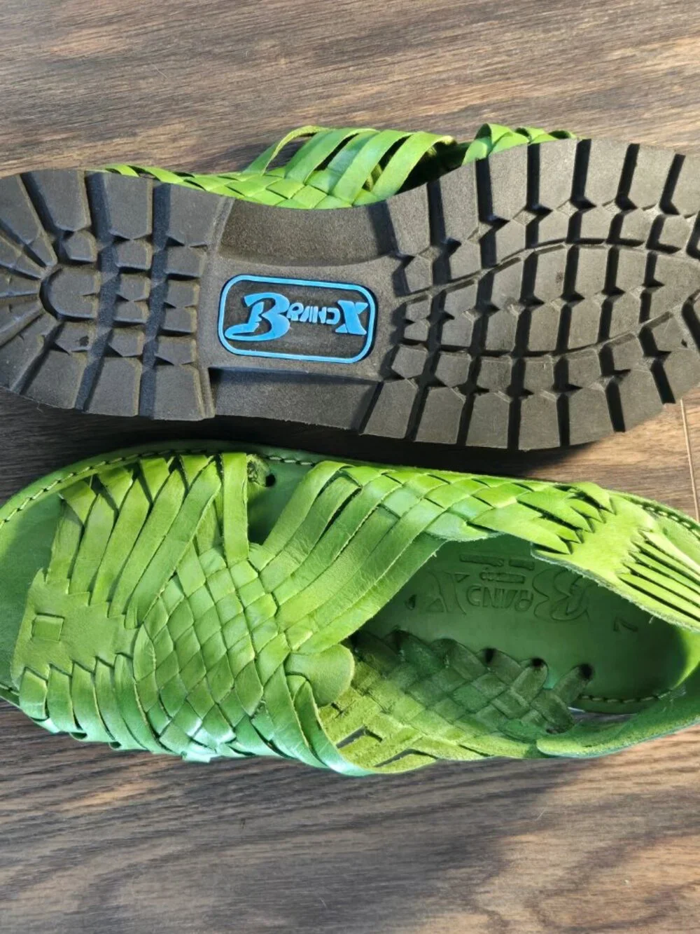 BRAND X (Made in Mexico) Women's Genuine Leather Woven Huarache Sandals NWOT/7W